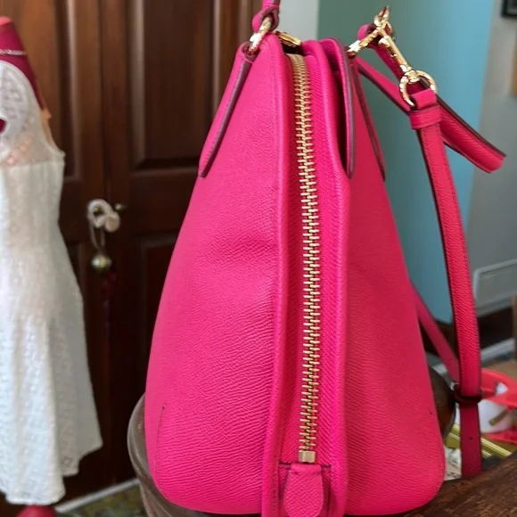 Coach  Prince Street Large Satchel crossbody      Ruby      Pink Leather  NWOT - Picture 15 of 16